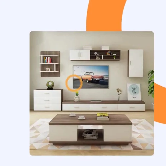 Muebles minimalistas para sala de estar, mesa de centro, mueble de TV, conjunto combinado